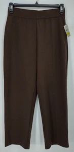 NWT Studio Works Petite Pull On Pants Women's Size PM Stretch Dark Bark MSRP $44 - Picture 1 of 12