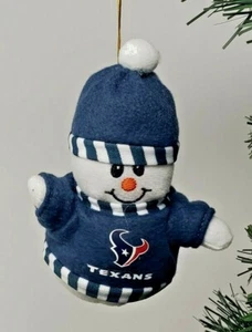 HOUSTON TEXANS PELUCHE PUPAZZO DI NEVE ORNAMENTO 3" - Foto 1 di 1