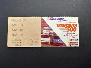 Ricky Rudd Race ticket Win #12 Darlington Speedway 1991 Transouth 500 Nascar - Picture 1 of 2