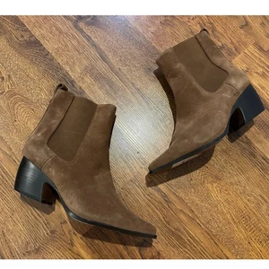 Franco Sarto Women's Vianca Suede Chelsea Boots Brown Size 8.5 NWOB - Picture 1 of 8
