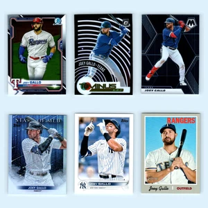 Joey Gallo Lot 6 Baseball Cards 2021 Bowman Chrome Texas Rangers Set Collection - Picture 1 of 8