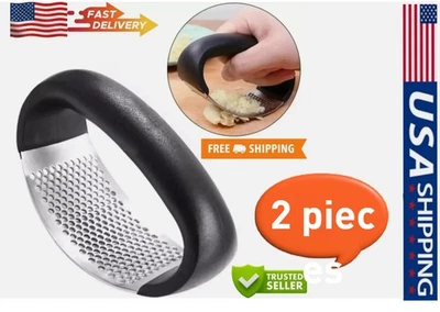 Trituradora de prensa de ajo de acero inoxidable de 2 piezas picadora y picadora de verduras vendedor de EE. UU. Foto 1 de 4