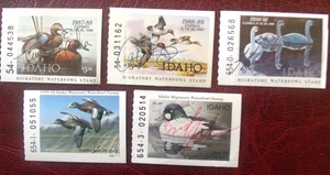 5 Idaho Waterfowl, Duck Hunting Stamps  Lot#86z - Picture 1 of 1