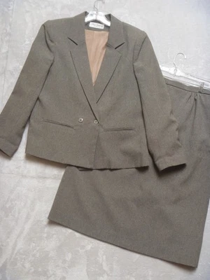 Womens Skirt Suit Size 16 Paul Anthony Gray vintage 2 piece Lined Career Wear - Image 1 of 4