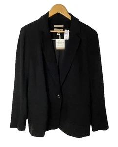 NEW NWT Talbots Italian Luxe Knit Black One Button Lined Blazer Jacket $279 - Picture 1 of 19