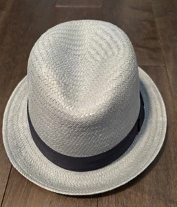Bailey Of Hollywood Suntino Azul Paja Fedora Talla-Grande Nuevo Con Etiquetas - Imagen 1 de 4