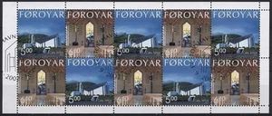 Färöer 2002 Neue Kirche von Geta Markenheftchenblatt H-Bl. 20 gestemp. (C17552) - Bild 1 von 1