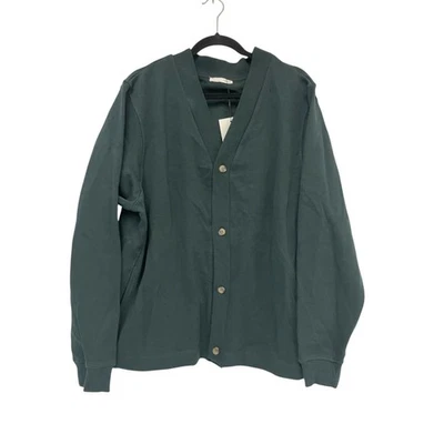 Cárdigan suéter Zara para hombre talla XL verde tejido cuello en V texturizado 5372/400 nuevo con etiquetas Foto 1 de 4