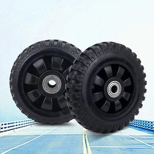 6/8 inch Rubber Wheel High Elastic Silent Double Bearing Cart Trolley Caster - Picture 1 of 8