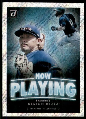 2020 Donruss Now Playing Keston Hiura Milwaukee Brewers #NP-11 - Image 1 of 2
