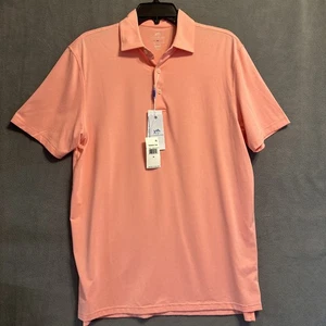 Neu mit Etikett Southern Tide Brrr Breeze Poloshirt Herren Größe M pfirsichfarben Performance Golf - Bild 1 von 11