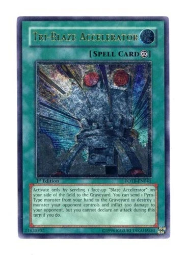 Moderately Played Tri-Blaze Accelerator - FOTB-EN041 - Ultimate Rare - 1st Editi - Image 1 of 1