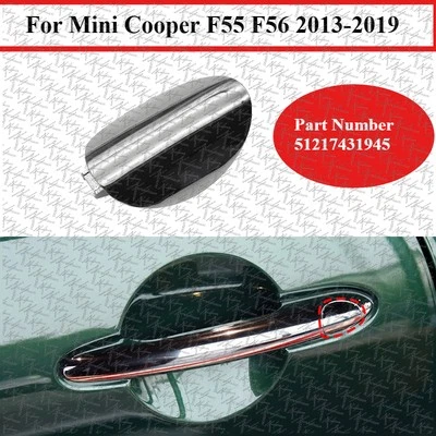 Tapa de llave de manija de puerta de conductor cromada para Mini Cooper F55 F56 2013-2019 Foto 1 de 4
