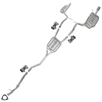 Stainless Steel Cat-back Exhaust System Kit fits: 2005-2009 Audi A4 Quattro 2.0L - Image 1 of 4