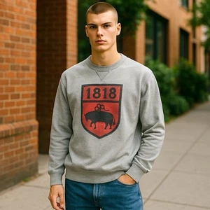 Sudadera Brooks Brothers 1818 para hombre XS gris manga larga nueva con etiquetas lista costaba $118 - Imagen 1 de 8