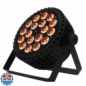 SHEHDS Par Can Stage Lights LED 18x12W RGBW 4in1, Wash/Strobe Effect, DMX512  - Picture 1 of 5