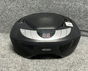 Jensen CD-475 Mini Ghettoblaster CD-AM/FM Radio-AUX IN-mit Kabel-schwarz-2018-getestet, funktioniert - Bild 1 von 15
