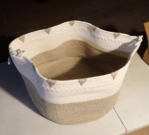 Neu Natürliche Baumwolle XXLarge Korb für Decken Überwürfe Handtücher - Bild 1 von 7