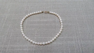 Brazalete de tenis para mujer de perlas creadas en laboratorio de corte redondo de 5,00 quilates enchapado en oro amarillo de 14 quilates Foto 1 de 3