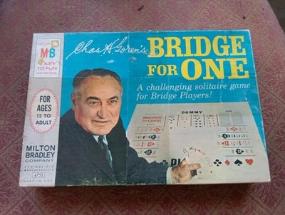 Vintage 1967 Milton Bradley SOLITAIRE BRIDGE FOR ONE Game Instructions Included- - Image 1 of 2