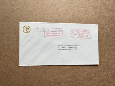 US 1966 Meter Cover +Foreign Policy Assn +US Tariff Commission +Great Discussion - Image 1 of 2