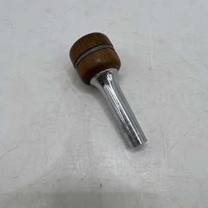 Vintage Chrome/Wood Car Door Lock Knob 2” Long, Nice- See All Pictures - Picture 1 of 9