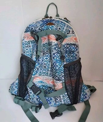 Mochila Dakine Wonder 15L para Día Senderismo o Escuela Azul Naranja Estampado Azteca   Foto 1 de 4