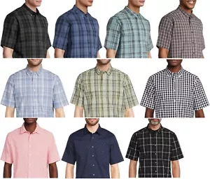 George kurzärmeliges Shirt Männer n Big Männer faltenfest kariert Popeline bis 5XL - Bild 1 von 62