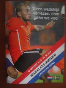 Programme / Programma Holland v Sweden 12-10-2010 EURO 2012 Qualifier - Foto 1 di 1