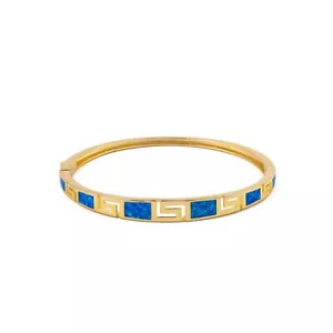 Braccialetto Opale Chiave Greca, Bracciale Meandro, Regalo per Donna - Foto 1 di 4