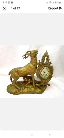 Antique Elk/Deer Clock Cover