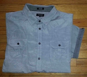 Camicia Eighty-Eight Platinum con bottoni davanti S/S nuova senza etichette $44 4x grigio marmorizzato s3635 - Foto 1 di 5