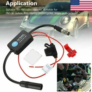 Car Auto Stereo FM&AM Radio Signal Antenna Aerial Signal п☆ Amplifie Amp S5 T7H9 - Picture 1 of 12