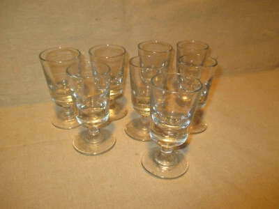 ancien lot de 8 verre à liqueur verre soufflé XIX ème - Photo 1/4