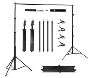 Supporto Sfondo Fotografico Regolabile Supporto Sfondo Foto Traversa Kit H.3M - Foto 1 di 13