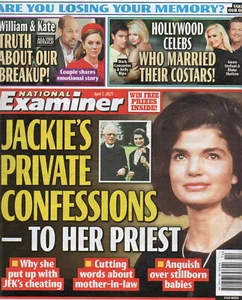 NATIONAL EXAMINER April 7 2025 Jackie Kennedy Prince William Kate Braveheart @30 - Picture 1 of 2