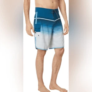 NWT Billabong Teen Boys 73 Stripe Pro Board Shorts Blue/White - Size 26 - Picture 1 of 10