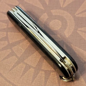 Victorinox Knife Switzerland Swiss Army Sak 84mm Recruit Black Tool Retired - Picture 1 of 4
