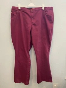 Woman Within 31-1222-4 Women's Pants, magenta, 28T Natural Fit - Picture 1 of 6