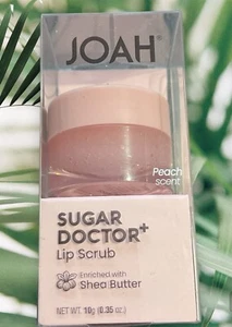 Joah Sugar Doctor Lip Scrub Shea Butter 0.33oz JLTS01 Peach - Picture 1 of 4