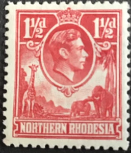Northern Rhodesia George VI 1 1/2d Carmine Red SG29 Mtd Mint C/V £50 in 2016 - Picture 1 of 3