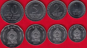 Sri Lanka set of 4 coins: 1 - 10 rupees 2017 UNC - Picture 1 of 1