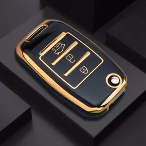 Car Key Case Cover For Kia Niro Ceed Picanto Rio Sorento Sportage XCeed*BLACK* - Picture 1 of 6