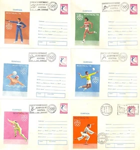 BB002 Set of 6 covers Romania - Olympics Montreal `76 - Picture 1 of 13