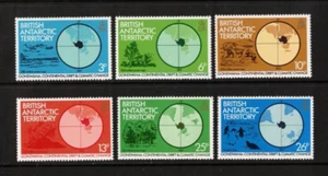 1982 conjunto de 6 estampillas del mapa del territorio antártico británico SG 103/8 MUH - Imagen 1 de 1