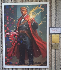 Death NYC Original Trump Uzzi Coke Limited Edition Kunstdruck 62/100 mit COA - Bild 1 von 3