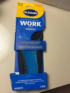 Women's Dr. Scholl's Work Insoles Size 6-10 Blue Black - Picture 1 of 3