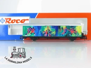 D1884 H0 =DC ROCO VAGON ESPECIAL COLECICON DEPORTES - BALONCESTO - OVP - Picture 1 of 16