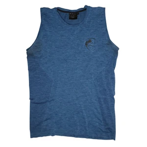 Camisa sin mangas Alphalete Muscle para hombre L azul brezo perro lobo logotipo gimnasio atlético - Imagen 1 de 8