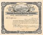 Olympic Peninsula Railway Co. - Certificat stock - Northern Pacific RR Archives